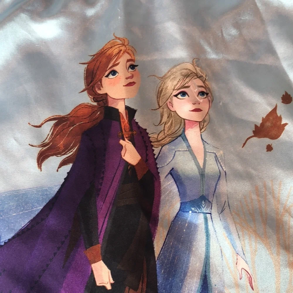 Disney Frozen 2 Elsa Anna Forest Spirit Sequin Satin Zipper Jacket Girls Small